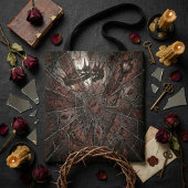 Gothic Shattered Stained Glass Dark Fantasy トートバッグ
