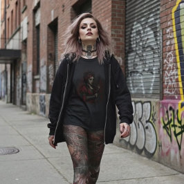 Gothic Shattered Stained Glass Dark Fantasy レギンス