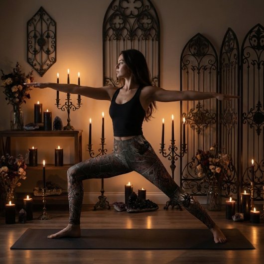 Gothic Shattered Stained Glass Dark Fantasy レギンス