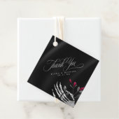 Gothic Skeletal Hand Thank You Burgundy ID866 フェイバータグ (インサイチュ)