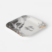 Gothic Skeleton Bone Appetit Halloween ペーパープレート (傾斜あり)