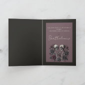 Gothic Skeleton Couple Dark Romantic Valentine Hol シーズンカード (内部)