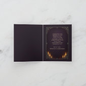 Gothic Skeleton Couple Elegant Wedding Thank You サンキューカード (内部)