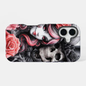 Gothic Skeleton Couple Phone Case iPhone 16ケース (裏面横)