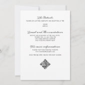 Gothic Skeleton Handsの結婚詳細情報カード 招待状 (裏面)