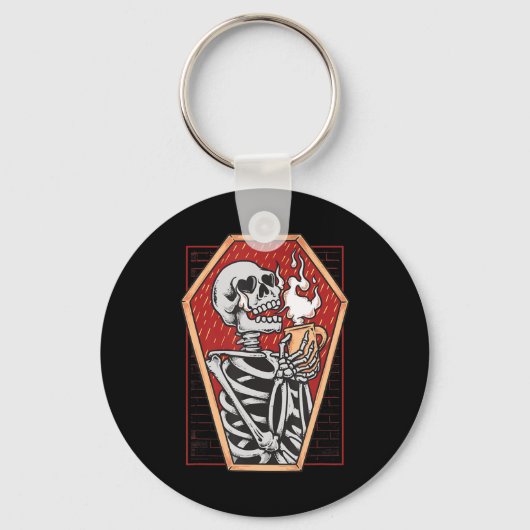 Gothic Skeleton in Cofine Mallゴシックハロウィーンエスト キーホルダー (正面)