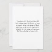 Gothic Skeleton Wedding Invitation 招待状 (裏面)