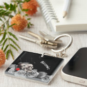 Gothic Skull and Roses  キーホルダー (正面右)