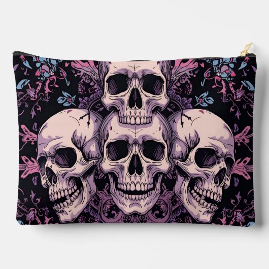 Gothic Skull & Bloom Accessory Pouch アクセサリーポーチ (裏面)