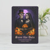 Gothic Skull Candy Couple Wedding Save the Date セーブザデート (スタンド正面)