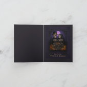 Gothic Skull Candy Couple  Wedding Thank You サンキューカード (内部)