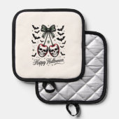 Gothic Skull Cherry Halloween 鍋敷き (正面/裏面)