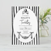 Gothic Skull Death to My 20s Funeral 30th Birthday 招待状 (スタンド正面)