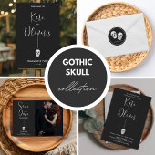 Gothic Skull Engagement Party Invitation 招待状