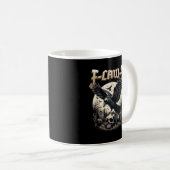 Gothic Skull F-Caw-F Crow Adult Humor Graphic コーヒーマグカップ (正面右)
