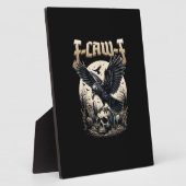 Gothic Skull F-Caw-F Crow Adult Humor Graphic: A b フォトプラーク (側面)