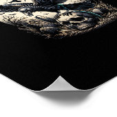 Gothic Skull F Caw F Crow Humor Graphic ポスター (角)