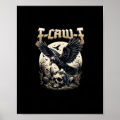 Gothic Skull F Caw F Crow Humor Graphic ポスター (正面)