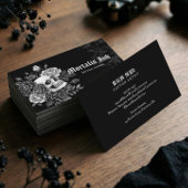 Gothic Skull & Floral Black Tattoo Studio Artist 名刺