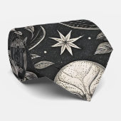 Gothic Skull Floral Celestial Pattern (1) ネクタイ (ロール)
