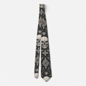 Gothic Skull Floral Celestial Pattern (1) ネクタイ (裏面)