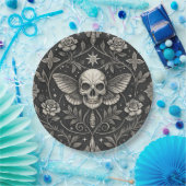 Gothic Skull Floral Celestial Pattern (1) ペーパープレート (パーティー)