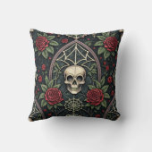 Gothic Skull Floral Celestial Pattern (3) クッション (裏面)