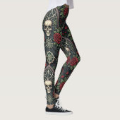 Gothic Skull Floral Celestial Pattern (3) レギンス (右)