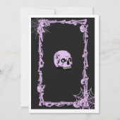 Gothic Skull Halloween Invitation  Dark & Elegant  招待状 (裏面)