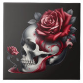 Gothic Skull Rose タイル (正面)