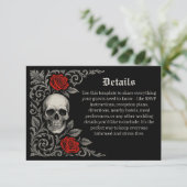Gothic Skull Roses Wedding Details Enclosure Card エンクロージャーカード (スタンド正面)