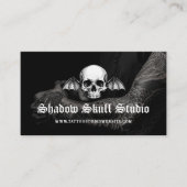 Gothic Skull Tattoo Artist Studio Photo QR Code  名刺 (正面)