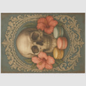 Gothic Skull With Macarons Decoupage 薄葉紙 (正面)