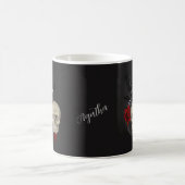 Gothic Skull With Rose And Raven Personalized コーヒーマグカップ (中央)