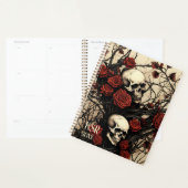 Gothic Skulls and Red Roses Monogram プランナー手帳 (ディスプレー)