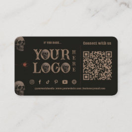 Gothic Skulls Dark Halloween Ticket Business Cards 名刺