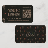 Gothic Skulls Dark Halloween Ticket Business Cards 名刺 (正面/裏面)