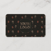 Gothic Skulls Dark Halloween Ticket Business Cards 名刺 (裏面)