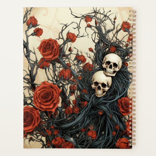 Gothic Skulls & Roses プランナー手帳 (裏面)