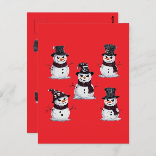 Gothic Snowman ポストカード (正面/裏面)