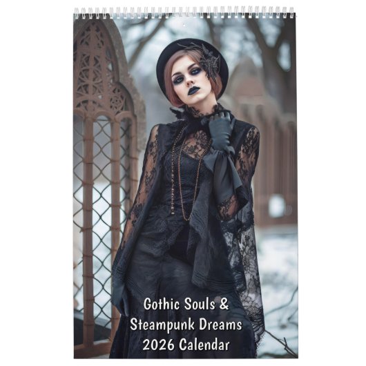 Gothic Souls & Steampunk Dreams – 2026 Calendar カレンダー (カバー)