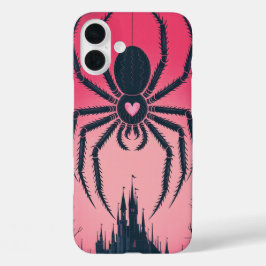 Gothic Spider Castle Silhouette Phone Case iPhone 16 Plusケース