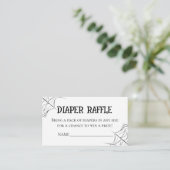 Gothic Spiderweb Diaper Raffle Baby Shower Insert  エンクロージャーカード (スタンド正面)