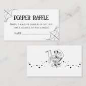 Gothic Spiderweb Diaper Raffle Baby Shower Insert  エンクロージャーカード (正面/裏面)