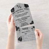 Gothic Spirit Board, Witchy Fall Halloween Wedding オールインワン招待状 (貼ってはがせる)