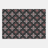 Gothic Spooky Christmas snowflakes ラッピングペーパーシート (正面)