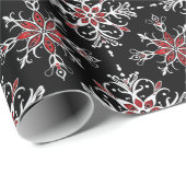 Gothic Spooky Christmas snowflakes ラッピングペーパー (ロールコーナー)