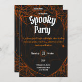 Gothic Spooky Halloween Party Invite 招待状 (正面/裏面)