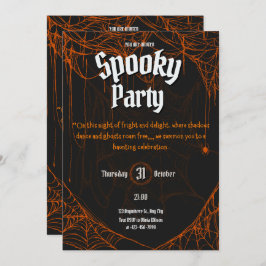 Gothic Spooky Halloween Party Invite 招待状