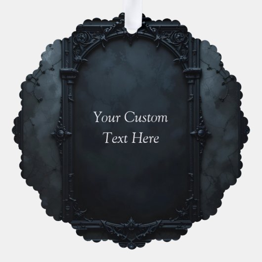 Gothic Square Frame Custom オーナメントカード (裏面)